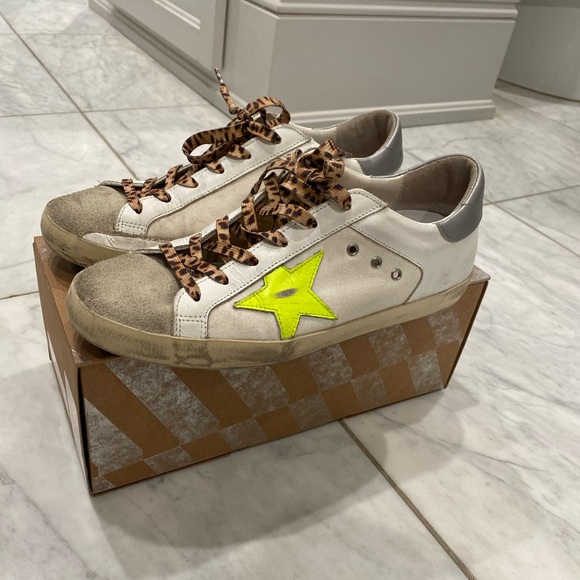 Golden Goose Superstar leopard yellow sneaker - Picture 2 of 7
